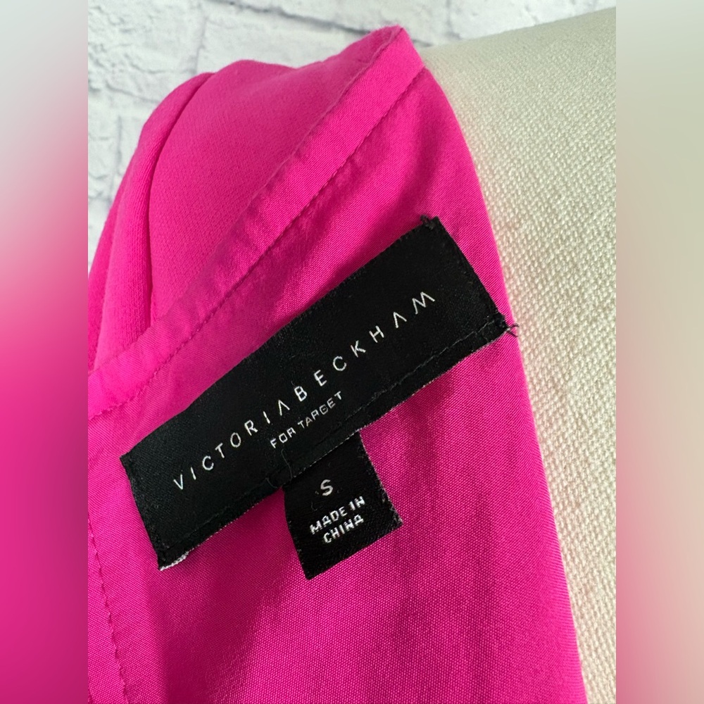 Victoria Beckham for Target hot pink drop waist dress with 3/4 sleeves size S - Picture 6 of 6